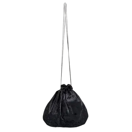Sort pirat-taske 24 x 25 cm – Kostumetaske