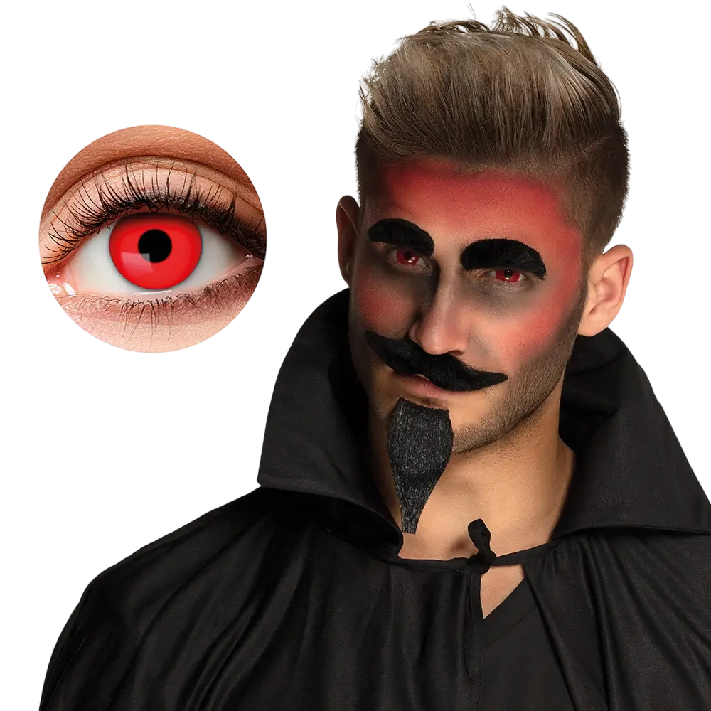 Røde djævelslinser – Halloween-linser