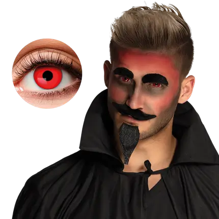 Røde djævelslinser – Halloween-linser