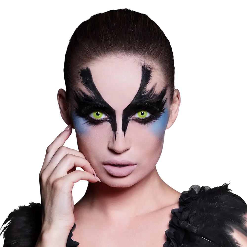 Kontaktlinser med ravgule øjne – Halloween-kontaktlinser