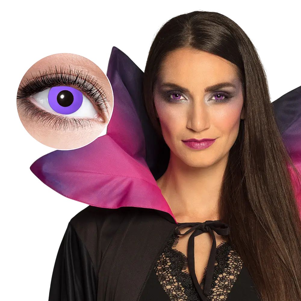 Lilla gotiske kontaktlinser – Halloween-kontaktlinser
