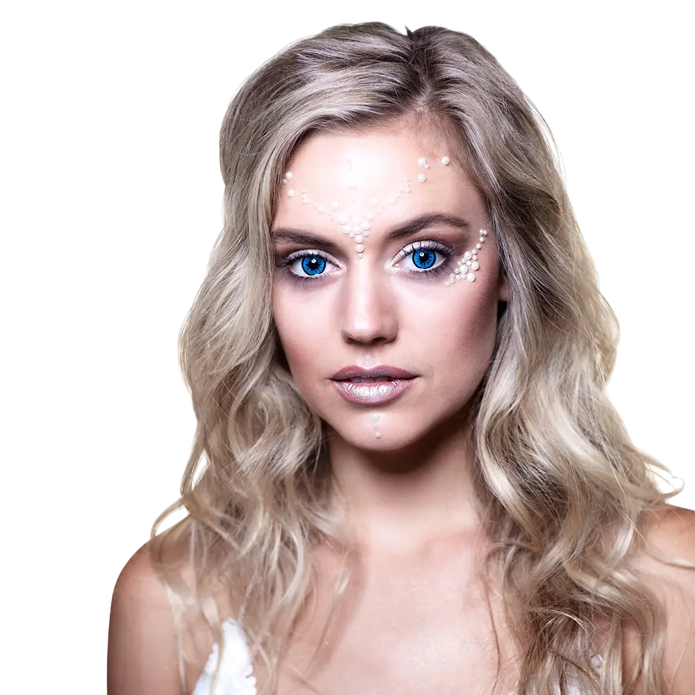 Lysblå engle-kontaktlinser – Fantasi-kontaktlinser