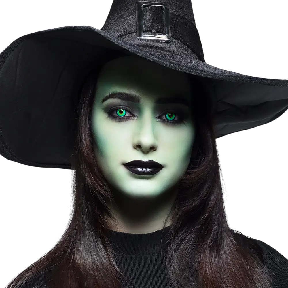 Grønne hekse-linser – Halloween-linser
