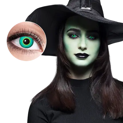 Grønne hekse-linser – Halloween-linser