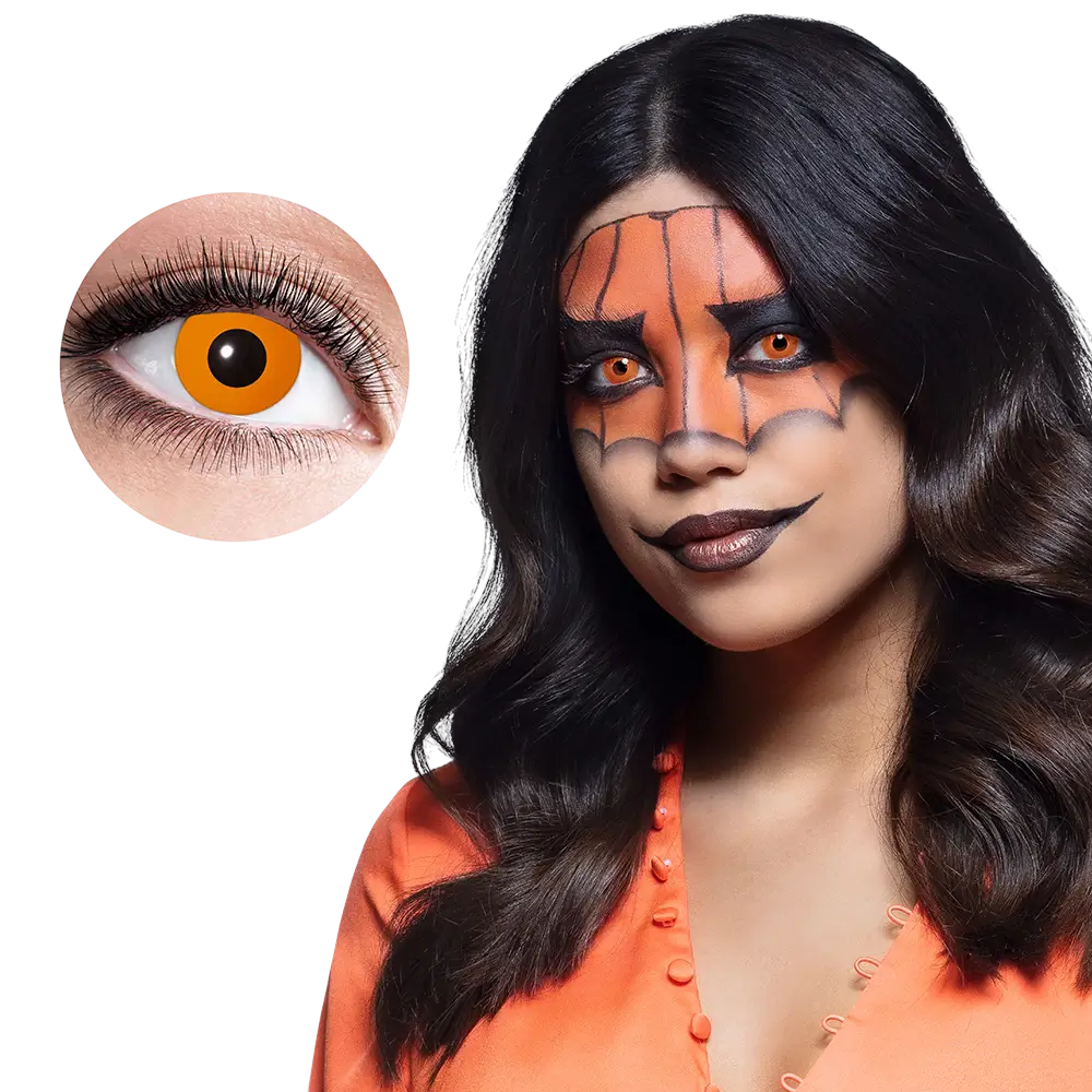 Græskar-orange linser – Halloween-linser