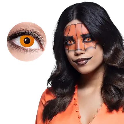 Græskar-orange linser – Halloween-linser