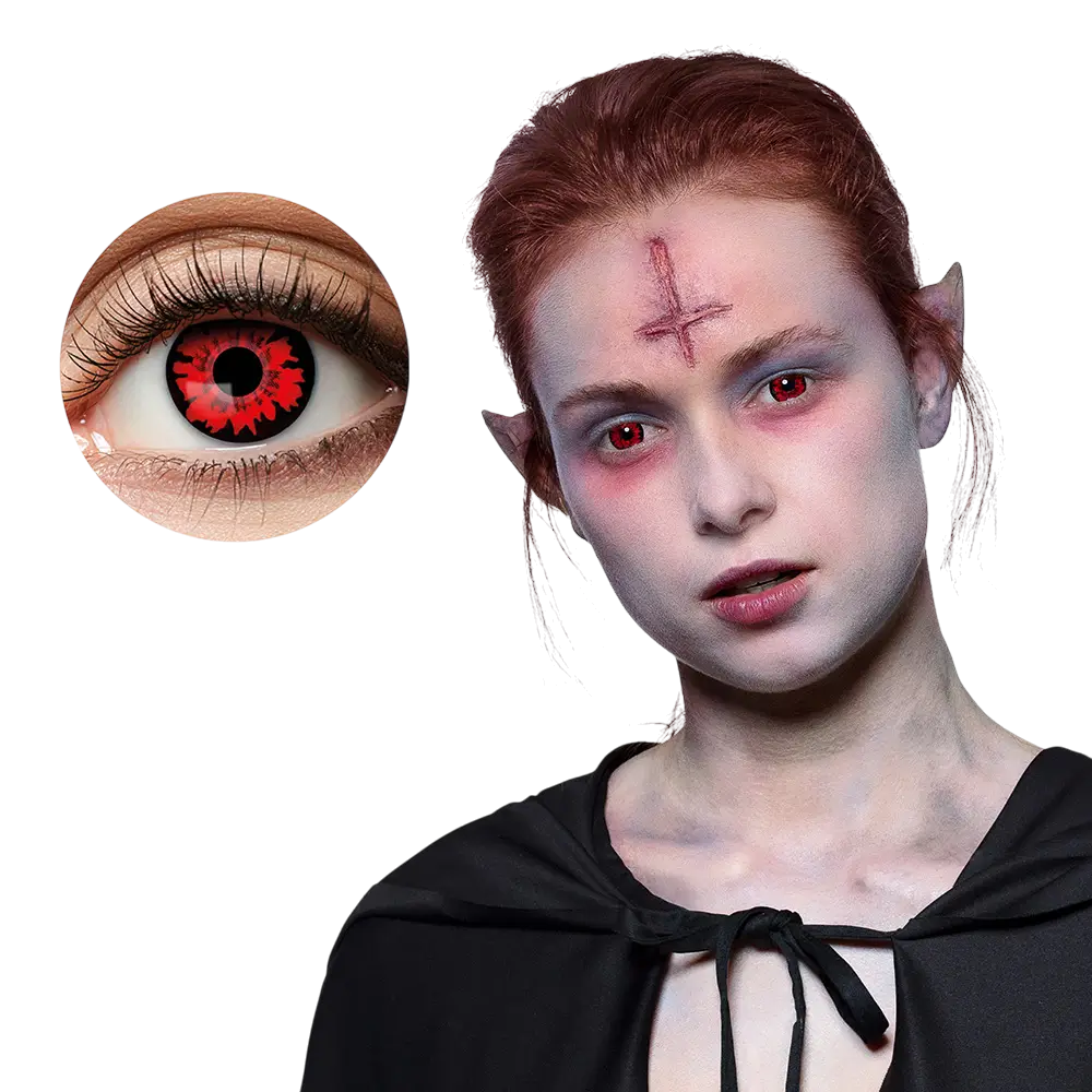 Røde vampyrlinser – Halloween-linser