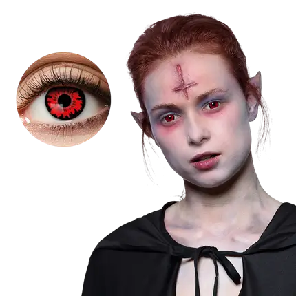 Røde vampyrlinser – Halloween-linser
