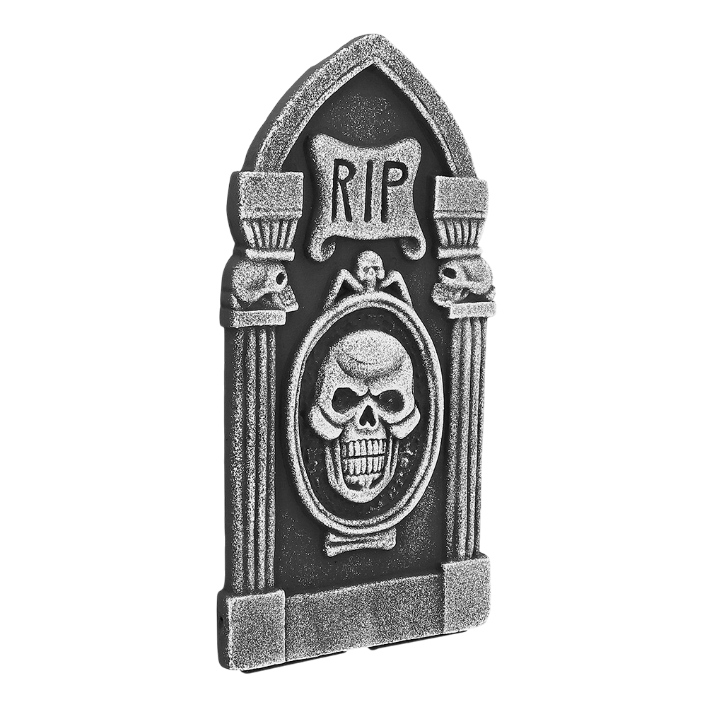 Sæt med 4 gravsten med påskriften »RIP« (41 x 20 cm) – Halloween-dekoration