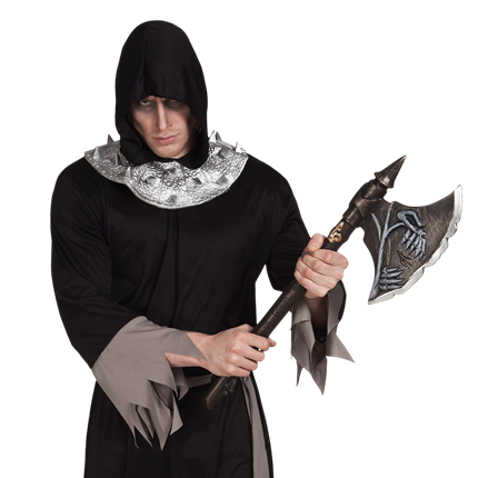 Dødningehoved-økse, 68 cm – Halloween-tilbehør
