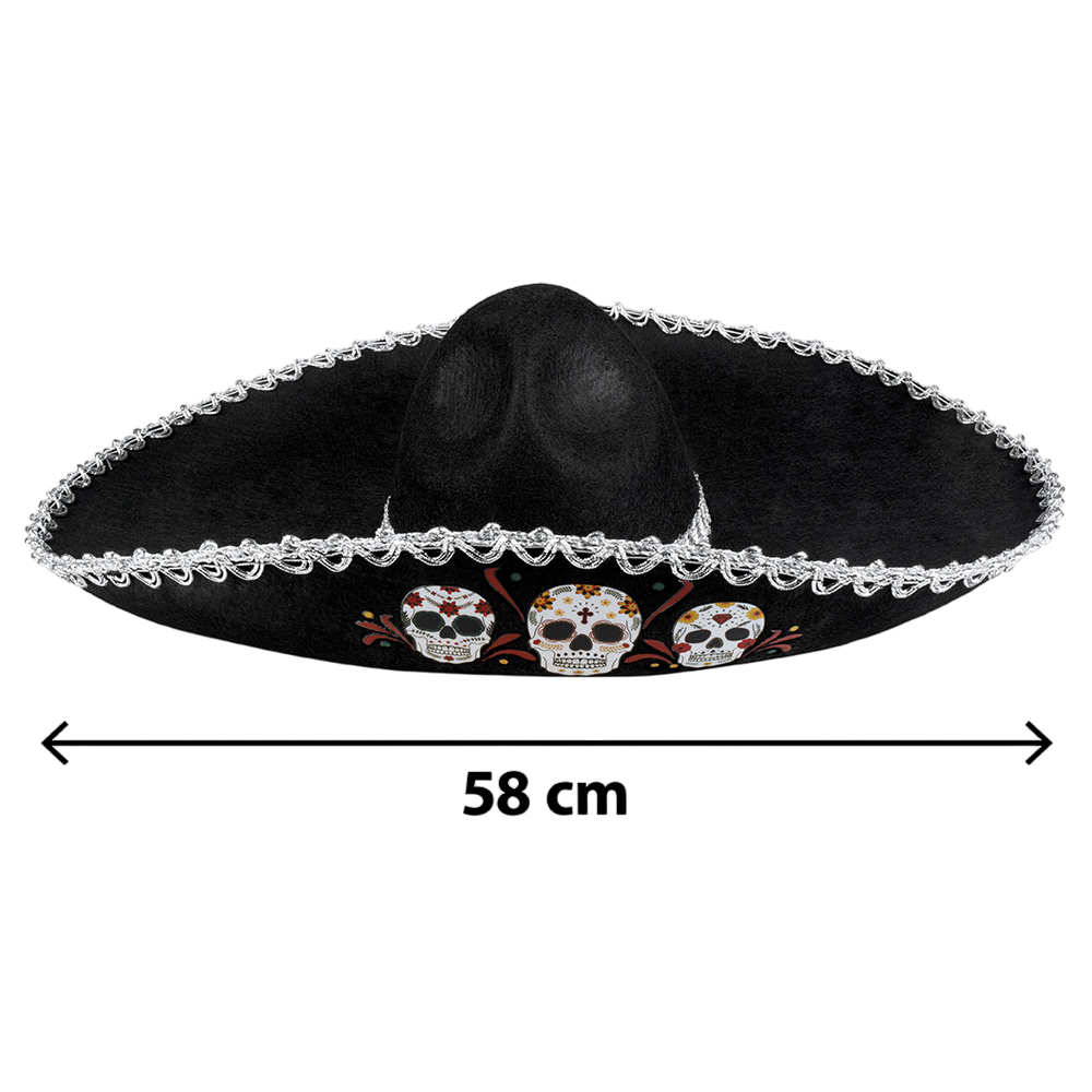 Sombrero med dødningehoved – Dia de los Muertos – De Dødes Dag