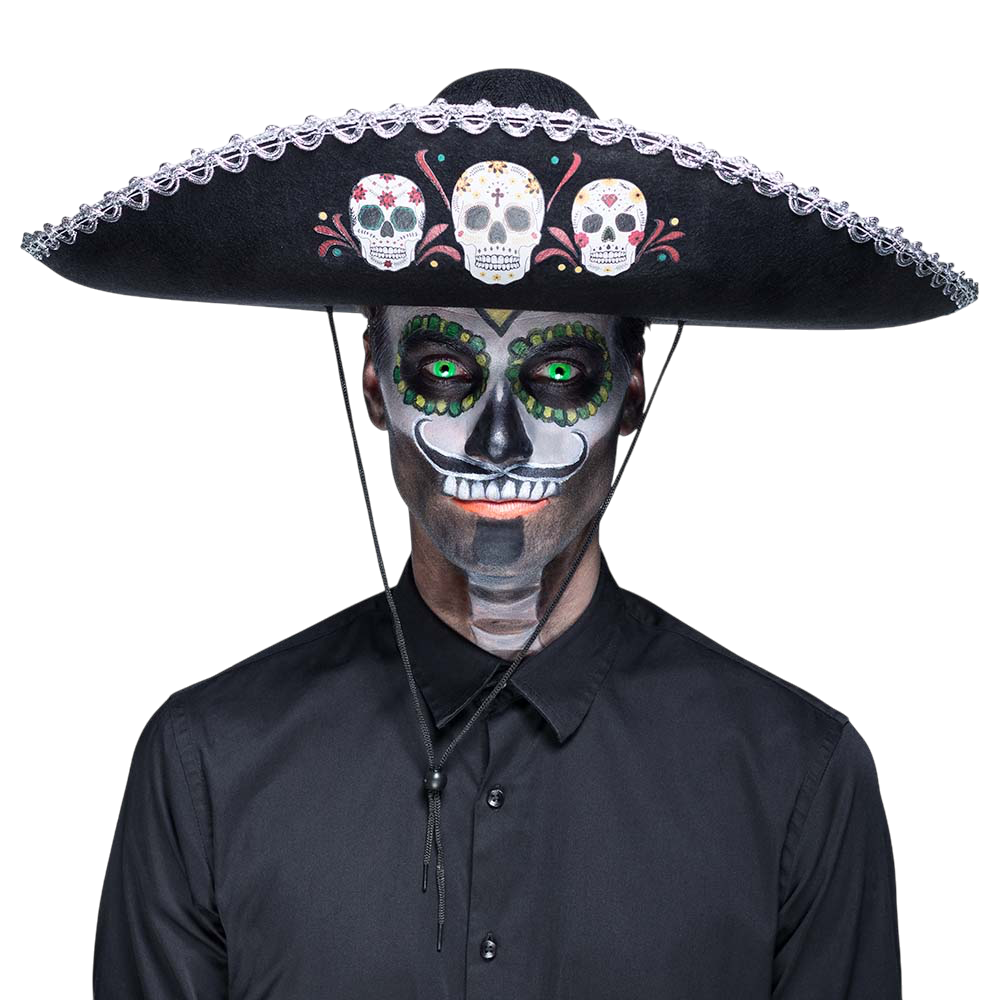 Sombrero med dødningehoved – Dia de los Muertos – De Dødes Dag