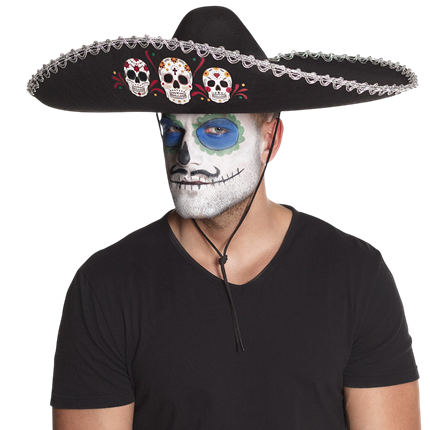Sombrero med dødningehoved – Dia de los Muertos – De Dødes Dag