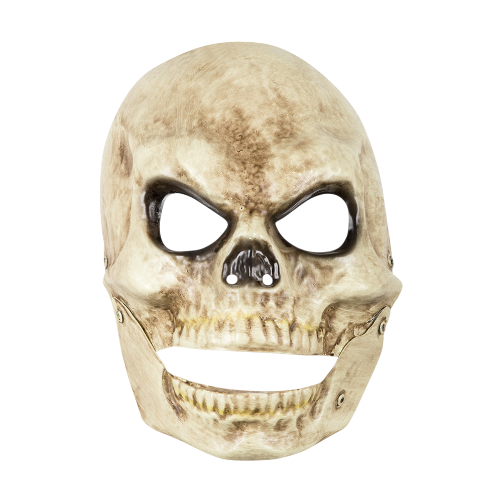 PVC-maske med dødningehoved og bevægelig kæbe – Halloween