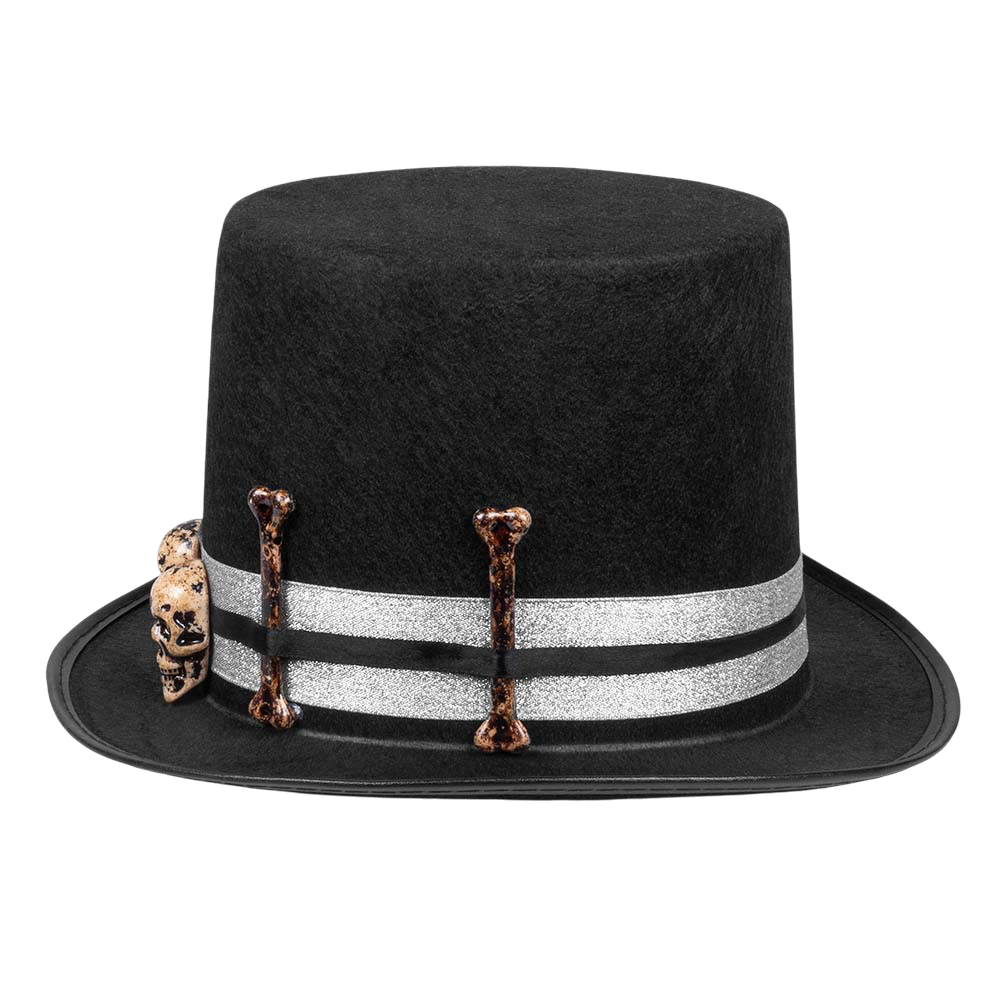 Halloween-hat med dødningehoved – Kostume