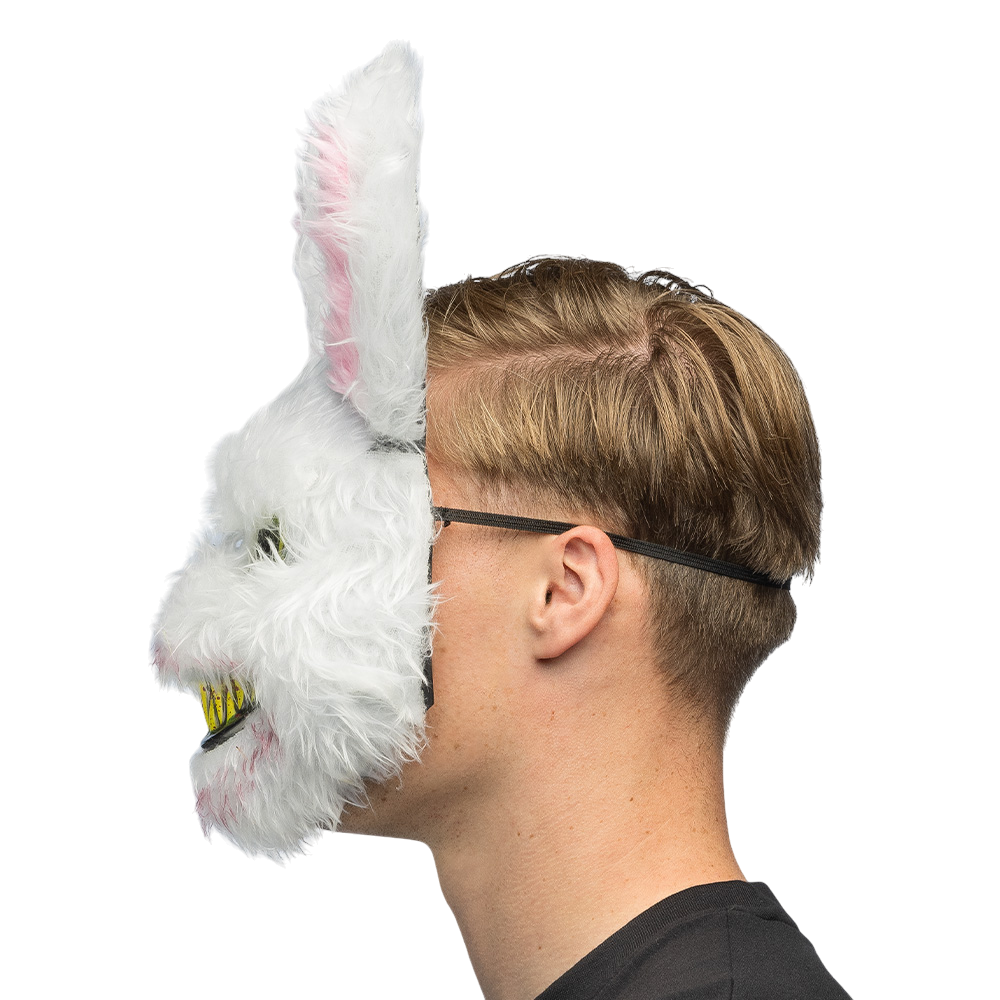 Plysmaske af en dræberkanin – Halloween