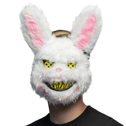 Plysmaske af en dræberkanin – Halloween