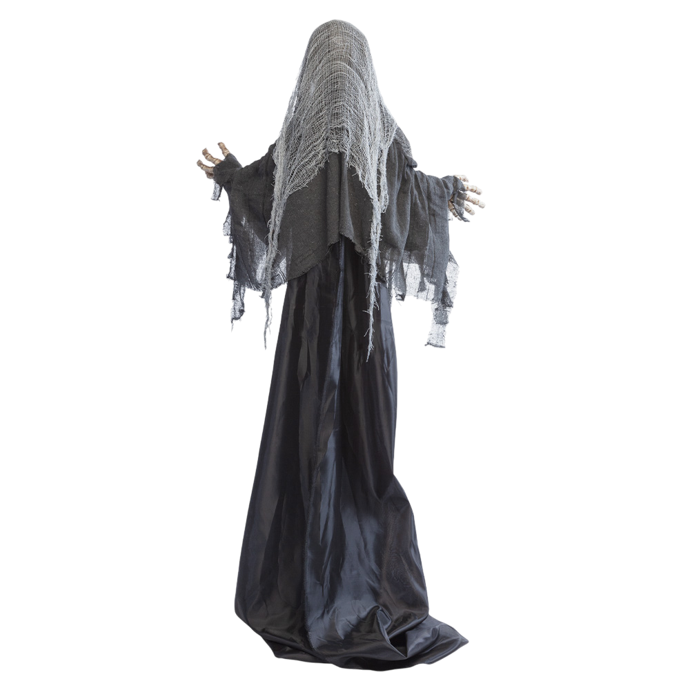 Bevægelig, voksende skeletdukke (Dødemanden) 180 til 215 cm – Halloween