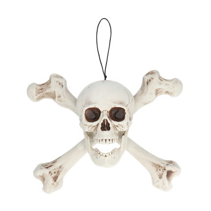 Kæmpe dødningehoved 37 x 31 x 15 cm – Halloween-dekoration