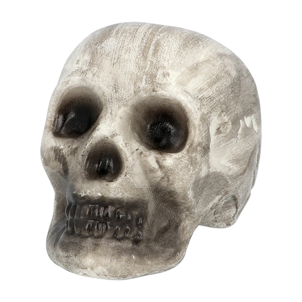 Sæt med 6 dødningehoveder og knogler – Halloween-pynt