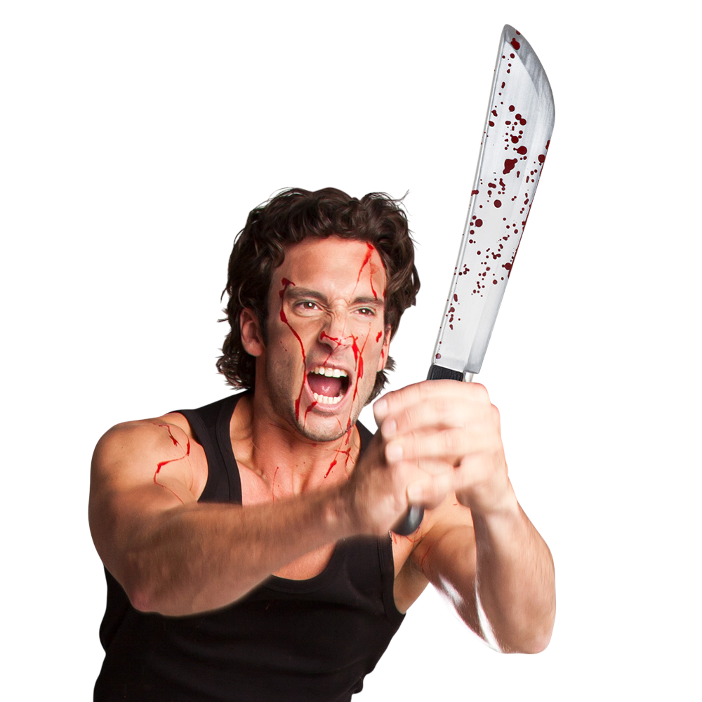 Machete »Horreur« 53 cm – Tilbehør til Halloween-udklædning