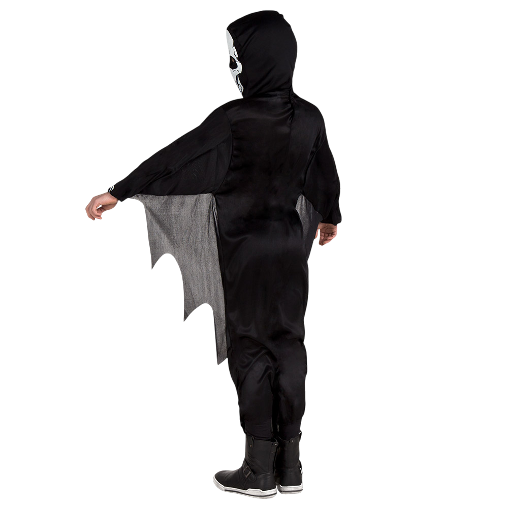 Uhyggelig skelet-udklædning til børn i alderen 7–9 år – Halloween