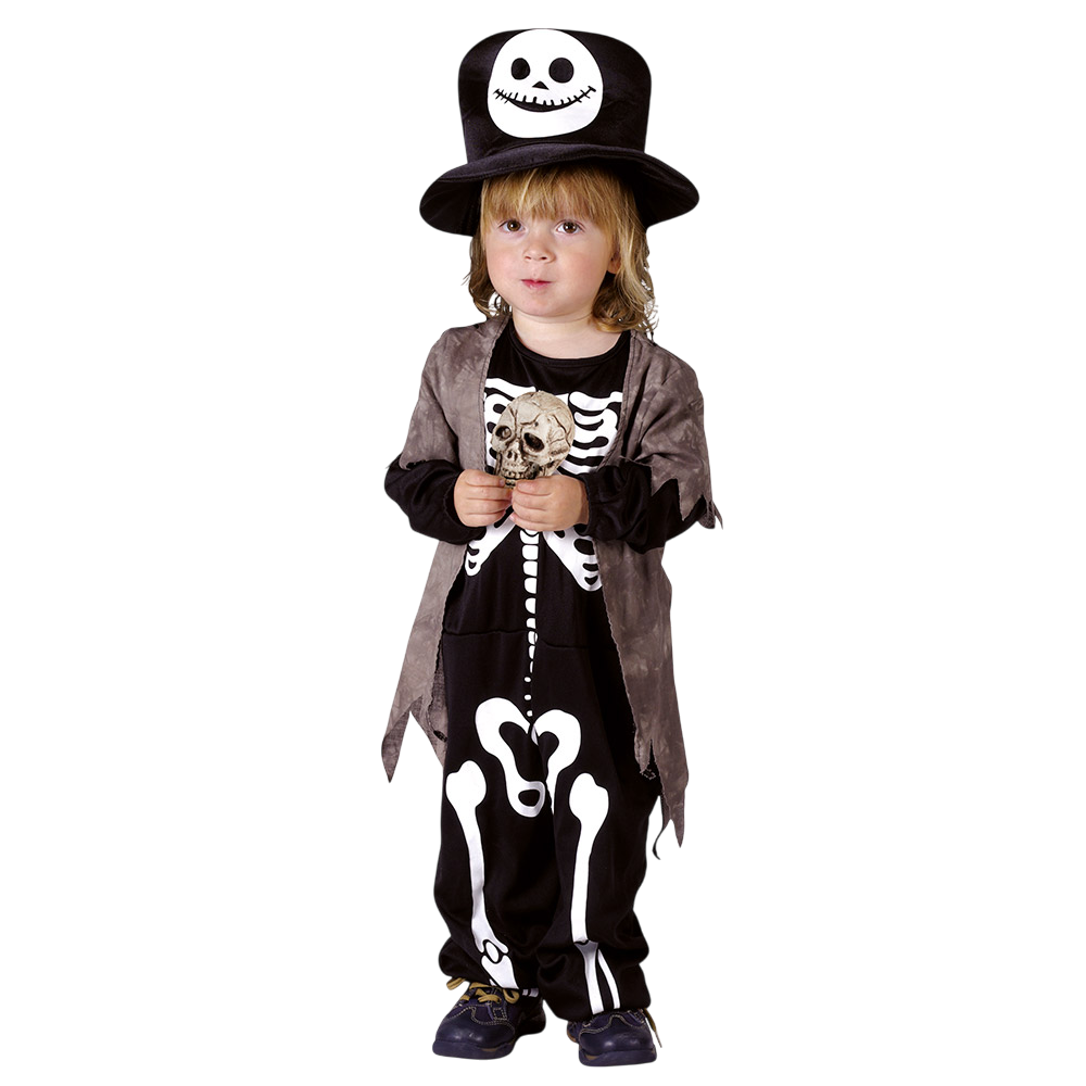 Skeletkostume til drenge i alderen 3–4 år – Halloween