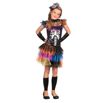 Skeletprinsesse-kostume til piger i alderen 10–12 år – Halloween
