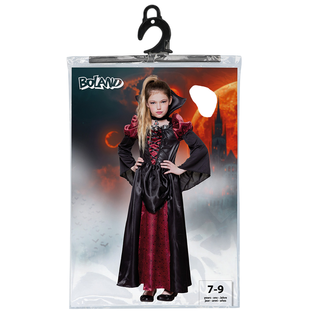 Vampyrdronning-kostume til piger i alderen 7–9 år – Halloween