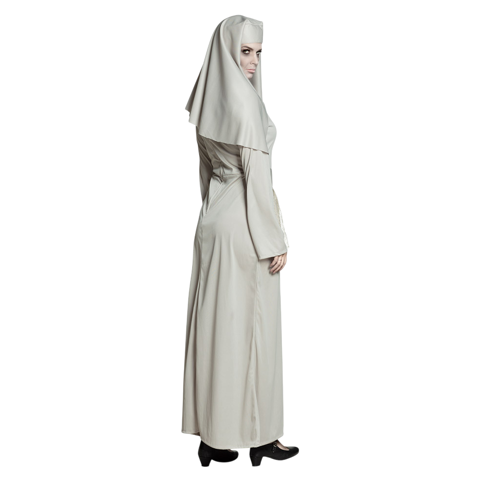 Spøgelsesnonne-kostume til kvinder, størrelse 36/38 – Halloween
