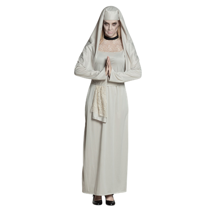 Spøgelsesnonne-kostume til kvinder, størrelse 36/38 – Halloween