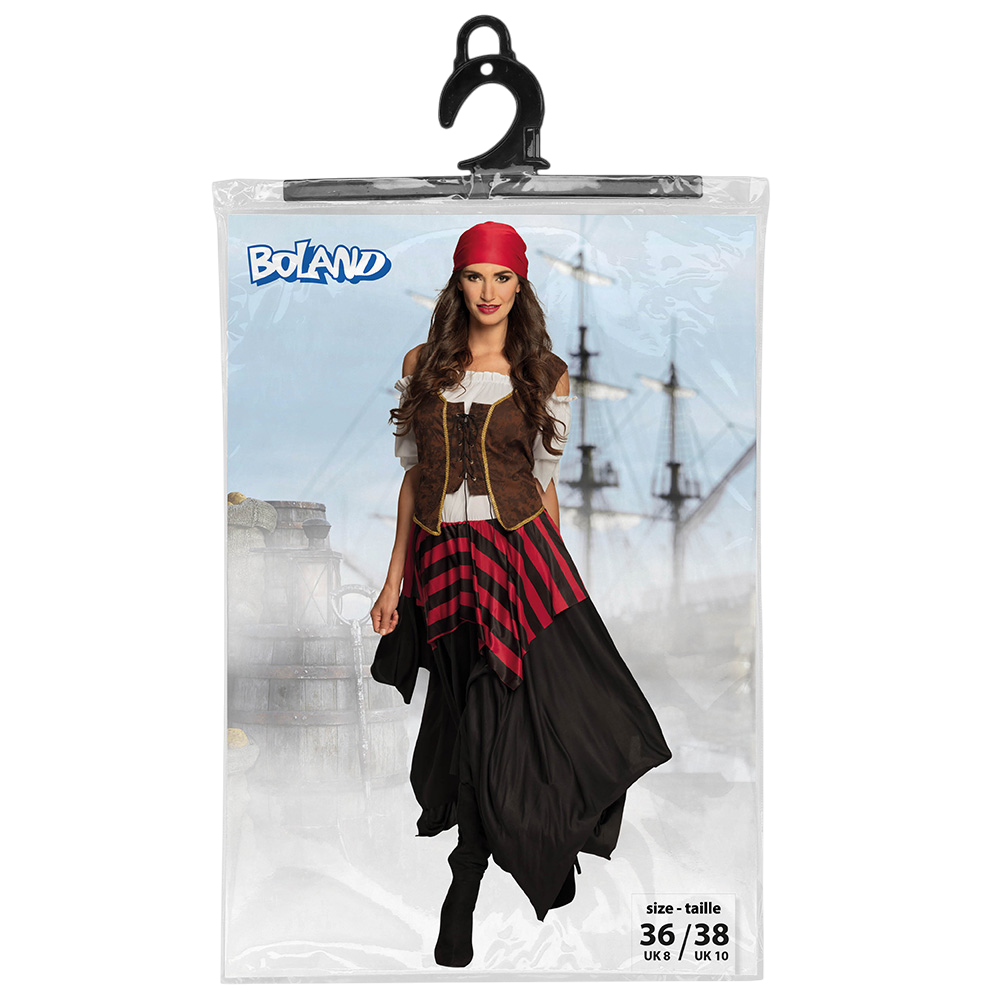 Piratkostume til kvinder, størrelse 36/38 – Halloween