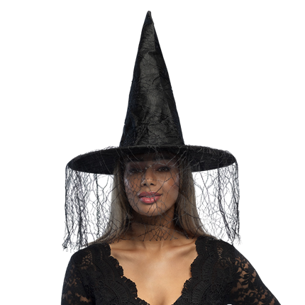 Sort heksehat – Halloween-udklædning