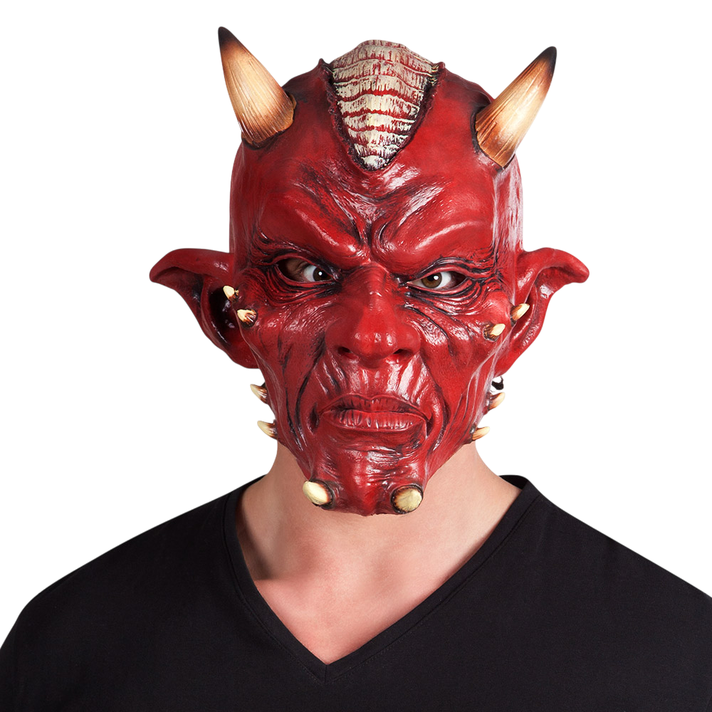 Latexmaske: Djævel – Halloween-maske
