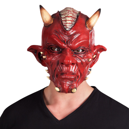 Latexmaske: Djævel – Halloween-maske