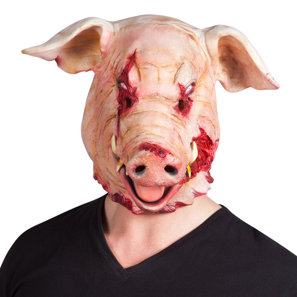 Blodig latexmaske af en gris – Halloween-gysemaske