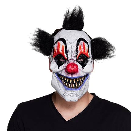 Skræmmende klovnemaske i latex – Halloween