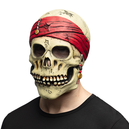 Piratmaske i latex – Halloween-kostume