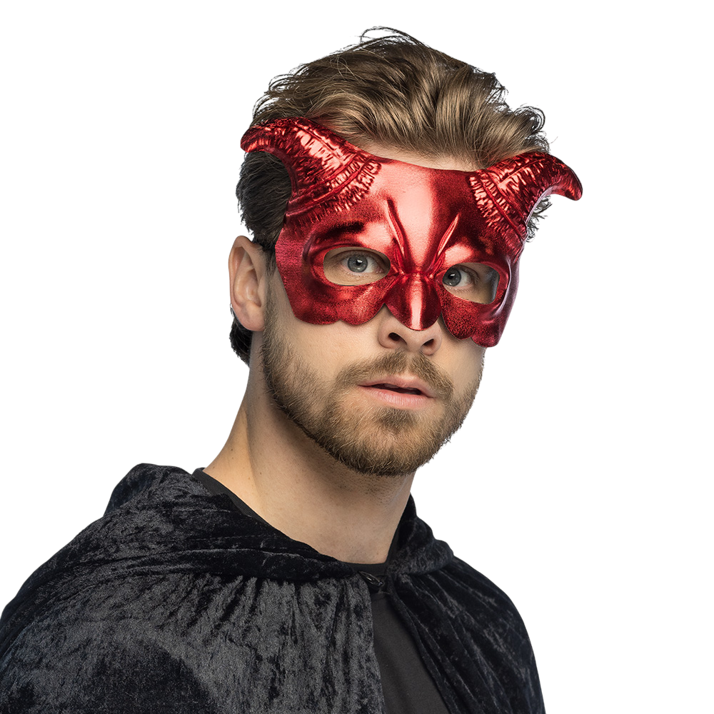 Dæmon-halvmaske – Halloween-maske