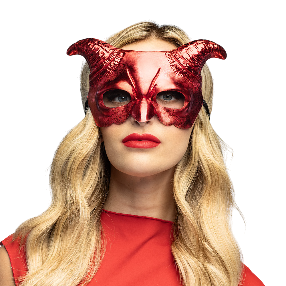 Dæmon-halvmaske – Halloween-maske