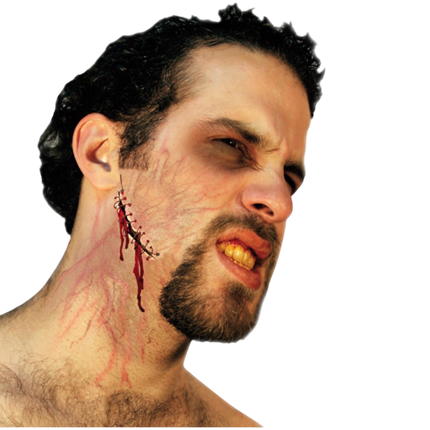 Ar af latex med sting – Halloween-makeup til specialeffekter
