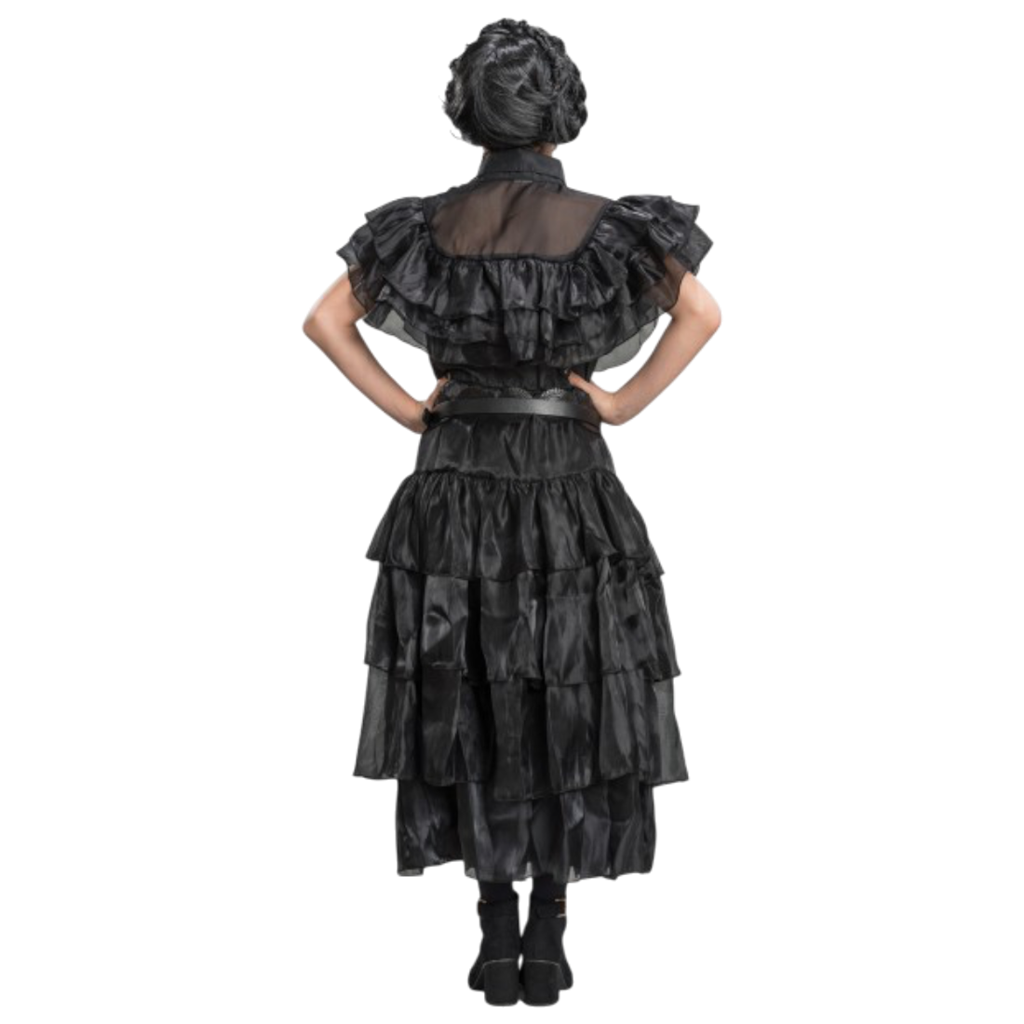 Sort balkjole »Mercredi Addams« 140 cm – Kostume til børn