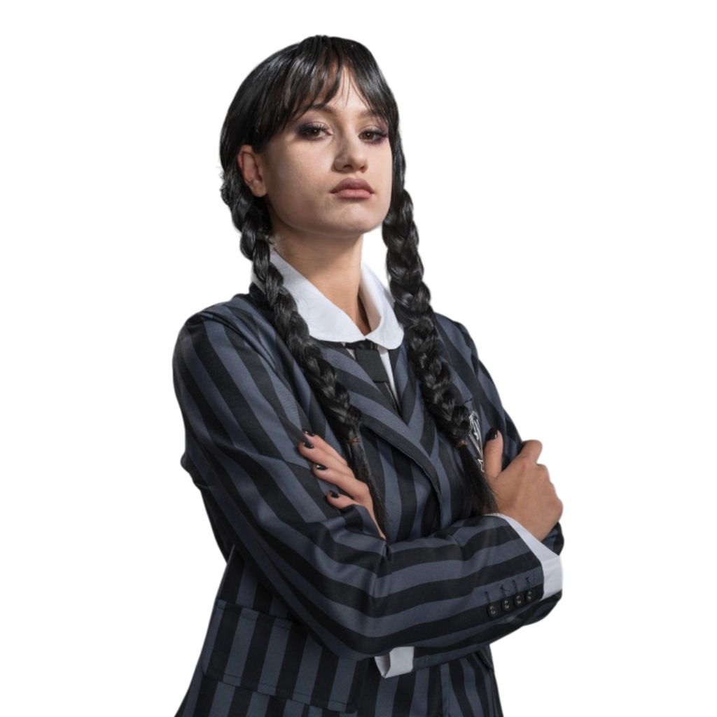 Mercredi Addams-paryk til voksne – Halloween-kostume