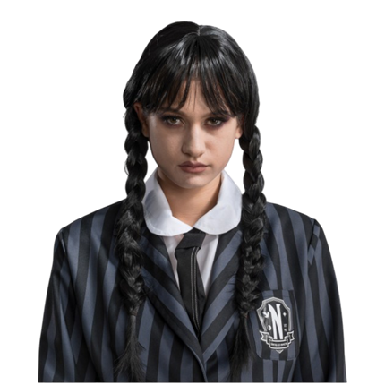Mercredi Addams-paryk til voksne – Halloween-kostume