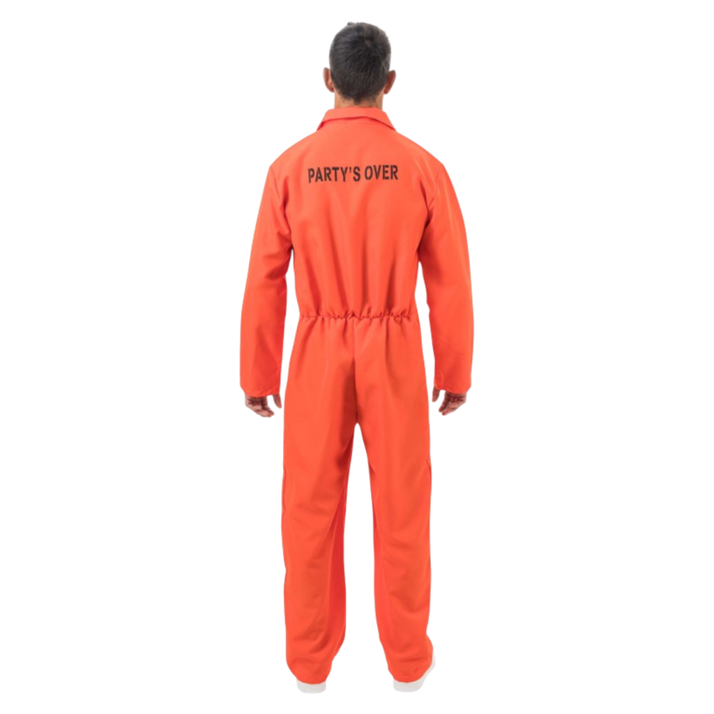 Orange fange-kostume 180 cm – Halloween-overalls