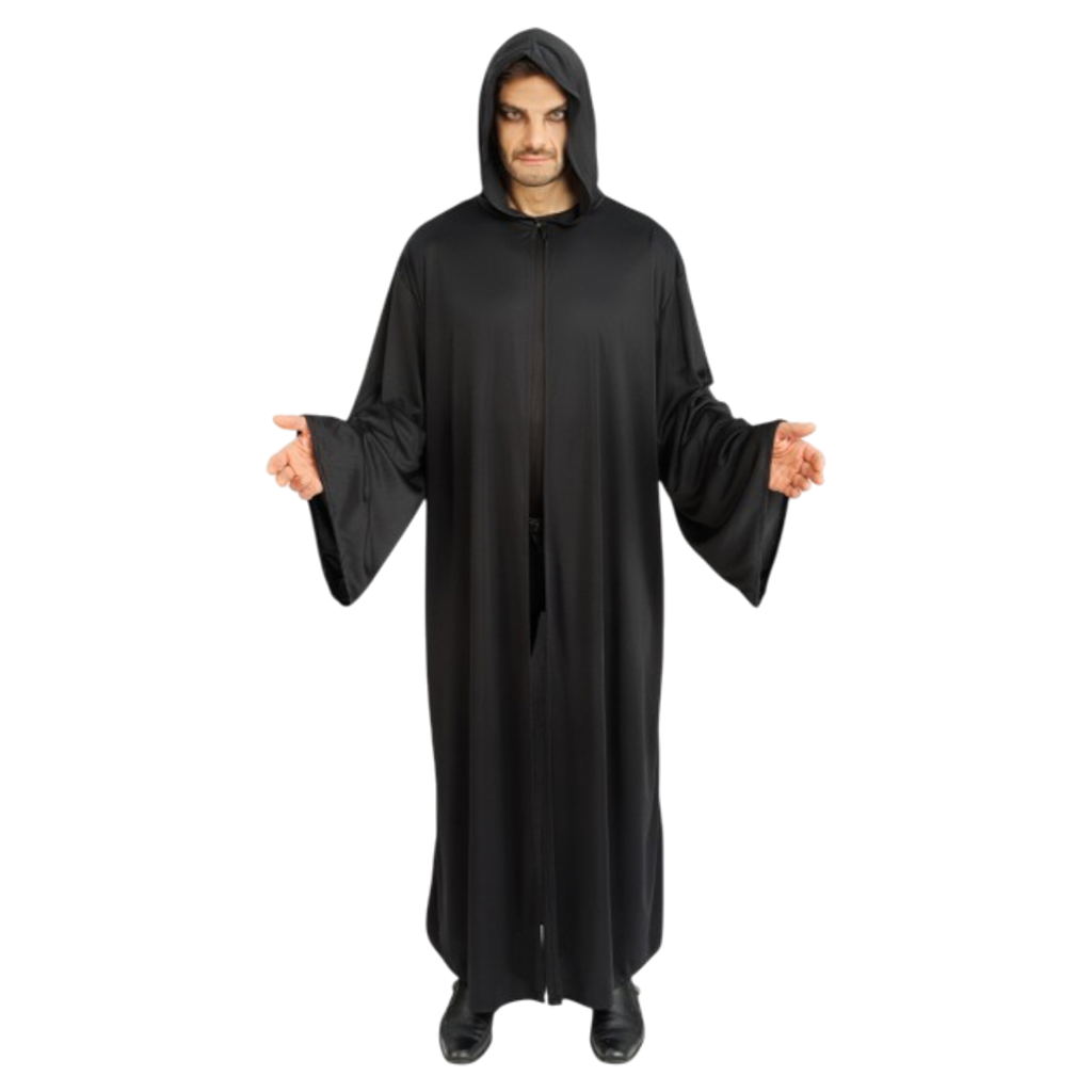 Sort satanisk præstekåbe, 180 cm – Halloween-kostume