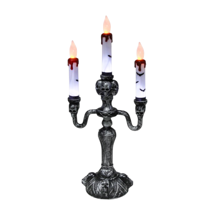 Lysende kandelaber med 3 arme, 40 cm – Halloween-dekoration