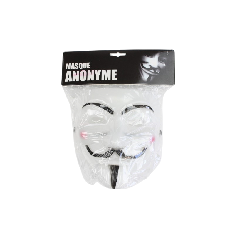 Hvid Anonymous-maske – Halloween-kostume