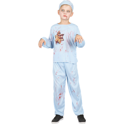 Blodig zombie-udklædning til børn i alderen 7–9 år – Halloween