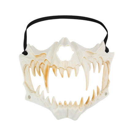 Maske med kæbe og skelet med tænder – Halloween-tilbehør